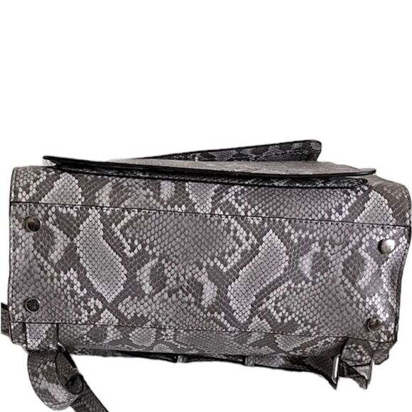 Alfani Krissie Snakeskin Backpack Grey Faux Leather - Picture 5 of 5
